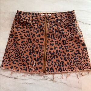 We The Free Animal Print Mini Skirt Size 26